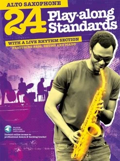 Hal Leonard 24 Play-along Standards - Alto Sax Music Book With Downloadable MP3s