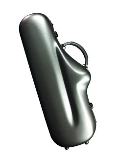 Barnes & Mullins Champion Polycarbonate Shaped Case - Alto Saxophone - Black Grid