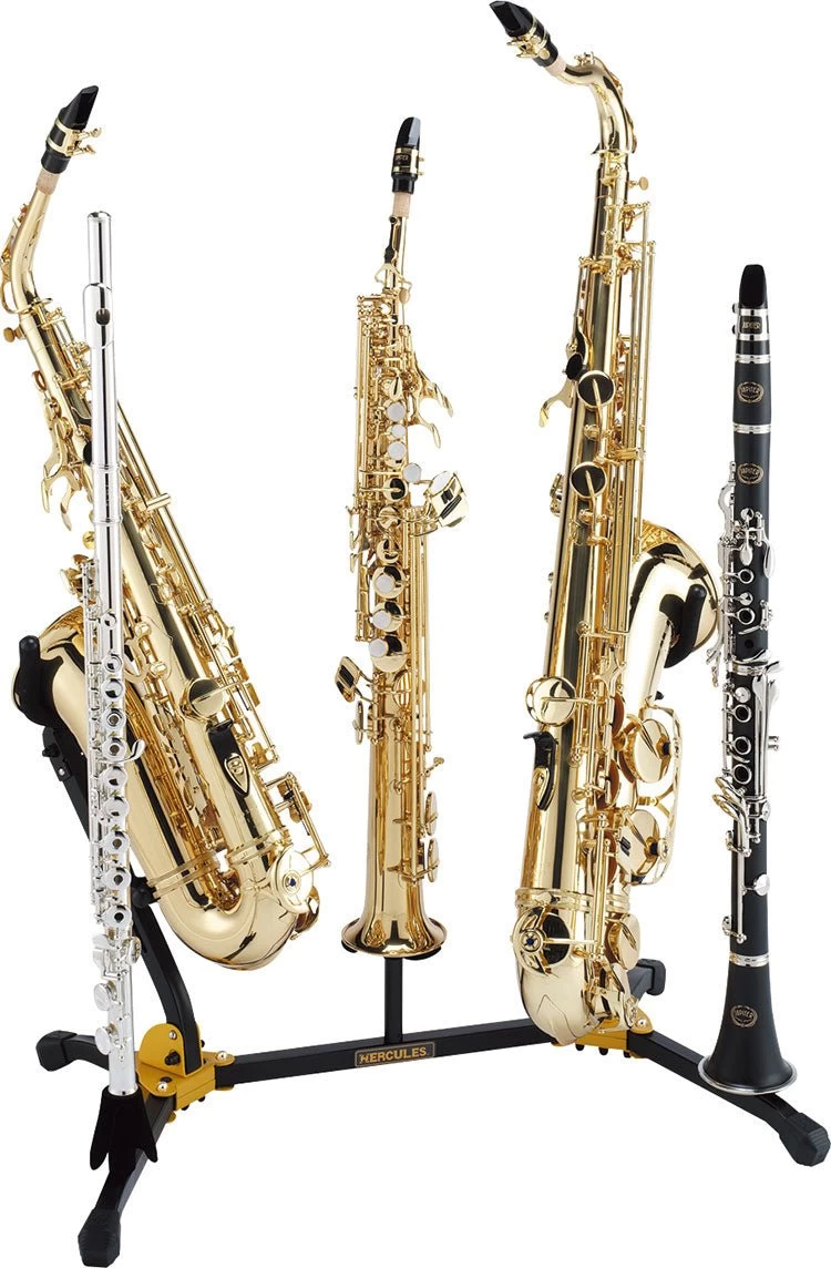 Strings & Things Hercules - DS538B - Twin Alto/Tenor Sax Stand + 2 Flute/Clarinet Pegs + 1 Soprano Sax Peg 4 Strings & Things Hercules - DS538B - Twin Alto/Tenor Sax Stand + 2 Flute/Clarinet Pegs + 1 Soprano Sax Peg - Image 2