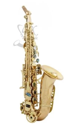 JHS P Mauriat PMSS-2400 GL Curved Soprano Saxophone - Gold Lacquer