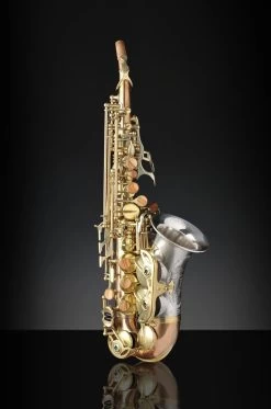 Rampone & Cazzani Rampone & Cazzani R1 Jazz - Curved Soprano Saxophone - Two Voices - Solid Silver / Brass