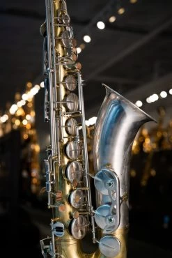 Rampone & Cazzani Rampone & Cazzani R1 Jazz Tenor Saxophone - Two Voices - Silver / Brass -Saxophone Store rampone cazzani r1 jazz tenor saxophone two voices silver brass 834902