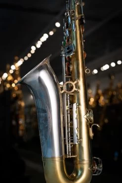 Rampone & Cazzani Rampone & Cazzani R1 Jazz Tenor Saxophone - Two Voices - Silver / Brass -Saxophone Store rampone cazzani r1 jazz tenor saxophone two voices silver brass 970894