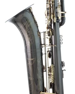 Jinbao Sakkusu Bass Saxophone - Black Nickel Plated -Saxophone Store sakkusu bass saxophone black nickel plated 148582