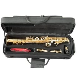 Barnes & Mullins Trevor James - Horn - Soprano Saxophone - Gold Lacquer -Saxophone Store trevor james horn soprano saxophone gold lacquer 668444